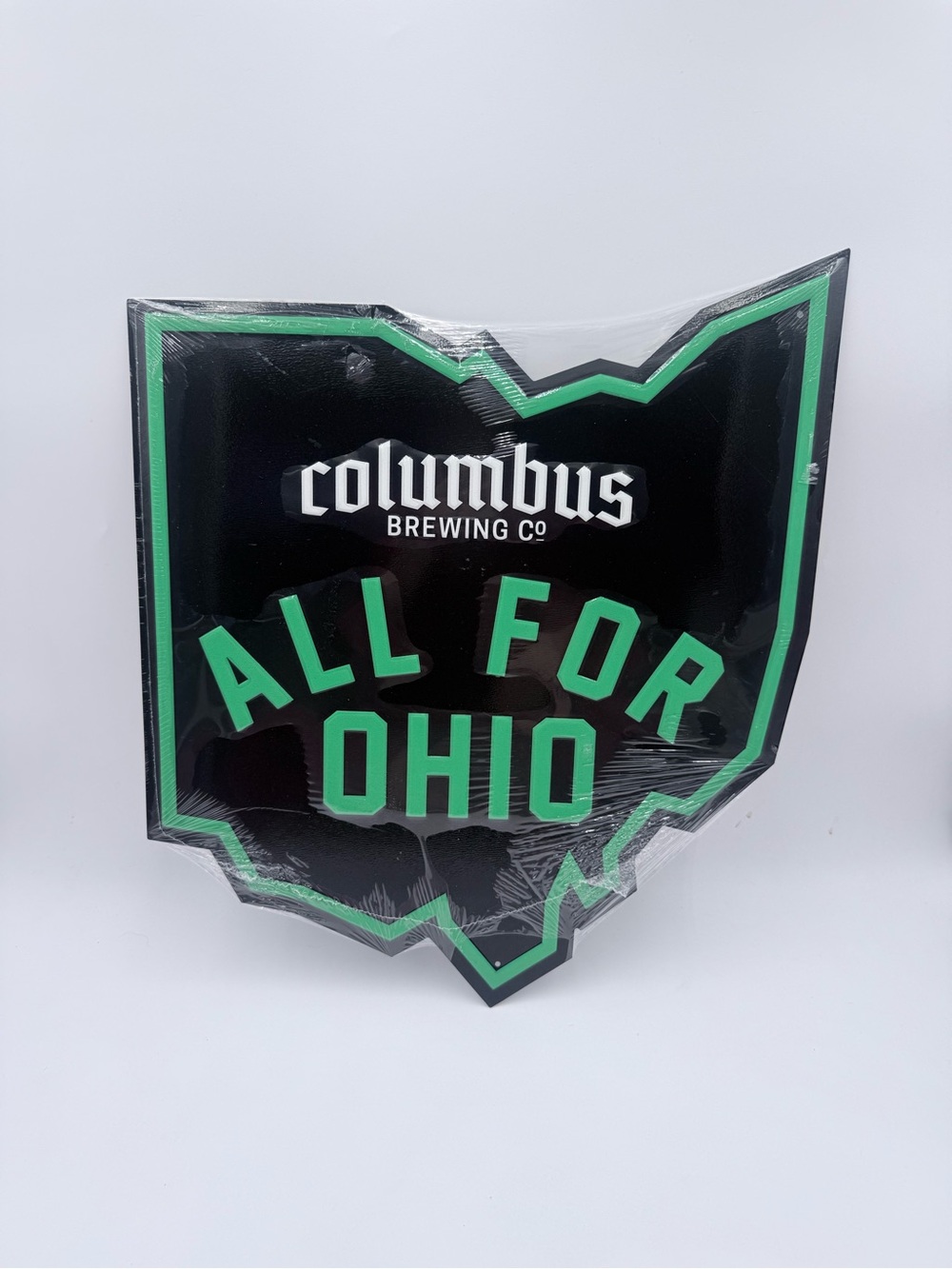 Columbus Brewing Co. All For Ohio Metal Sign – Pub Style Bar Man-cave Decor